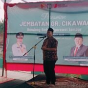 Wakil Ketua DPR RI Cucun Resmikan Jembatan Cikawao dan Jalan Nagrak di Pacet