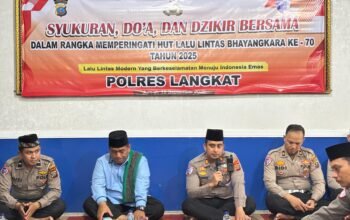 HUT Lantas ke -70, Satlantas Polres Langkat Gelar Doa Bersama