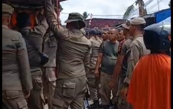 *Satpol PP Kota Padang dan Babinsa Lubuk Begalung Gelar Penertiban di Pasar Pagi Parak Laweh*