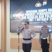 Dua Personel Polri dan Satu ASN Terima Kenaikan Pangkat di Polres Kediri