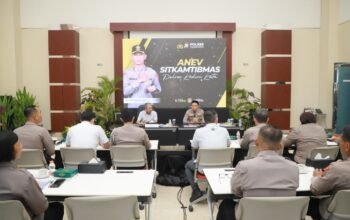 Polres Kediri Kota Gelar Anev Harkamtibmas Dipimpin Langsung Kapolres Kediri Kota