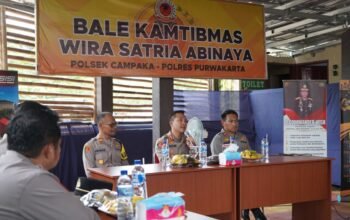 Tingkatkan Pelayanan Masyarakat, Kapolres Purwakarta Tinjau Bale Kamtibmas Wira Satria Abinaya Di Polsek Campaka