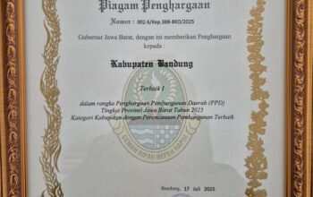 Kabupaten Bandung Raih Penghargaan Pembangunan Daerah Terbaik 1 Jawa Barat 2025