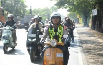 Polres Pasuruan Bersama Toga Tomas dan Komunitas Gelar Touring Bersholawat Untuk Kamseltibcarlants