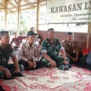 Kasdim 0607/Kota Sukabumi Ikuti Vicon Irpom Bersama Kasad di Kelurahan Situmekar