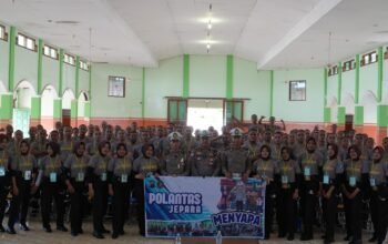 Satlantas Polres Jepara Sosialisasi Tertib Lalu Lintas Bagi Peserta Latihan Dasar Garda Pratama Total Security