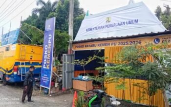 Posko Nataru Kementerian Pekerjaan Umum 2025/2026 di Exit Toll Bocimi Parungkuda Berikan Layanan Prima