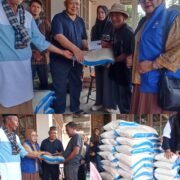 Hj.Felly Endra Anggota DPRD Tanah Datar Didampingi Suami H.Afrisnal, Ketua IKPL Padang Salurkan Bantuan