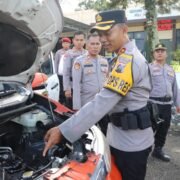 Kapolres Tanah Datar Pimpin Langsung Pengecekan Ranmor Dinas Polres