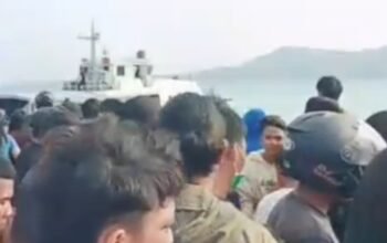 Aksi Damai Warga Melonguane di Mako Lanal, Desak Penindakan Tegas Oknum TNI AL