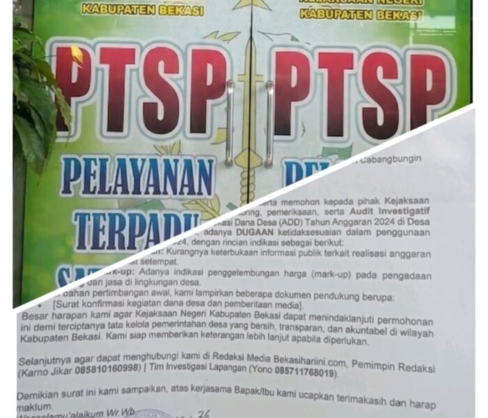 Kejari Kabupaten Bekasi Molor dugaan laporan Pengaduan Desa Sindang Jaya Seperti mati suri di Kejari Kabupaten Bekasi
