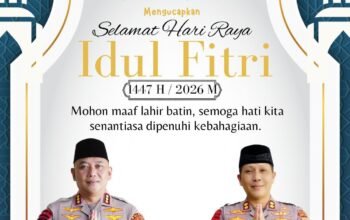 Dirpolairud Polda Sulut Beserta Staf dan Bhayangkari Ucapkan Selamat Idul Fitri 1447 H