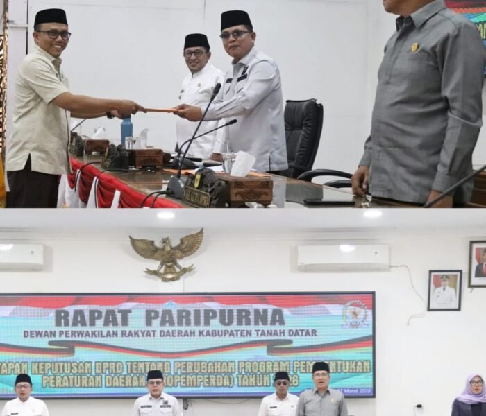 Dinamis! DPRD Tanah Datar Sahkan Perubahan Propemperda 2026 Dalam Rapat Paripurna