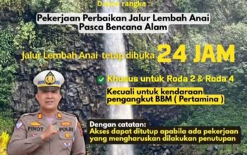 Kabar Gembira! Jalur Lembah Anai Tetap Buka 24 Jam, Simak Aturan Melintasnya