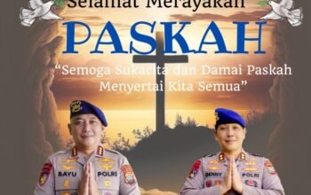 ​Ditpolairud Polda Sulut Sampaikan Pesan Damai Paskah Bagi Masyarakat Bitung dan Sekitarnya