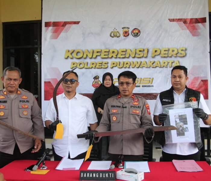 Gerak Cepat Satreskrim Polres Purwakarta Ringkus Pelaku Tawuran, Senjata Tajam Hingga Satu Meter Diamankan
