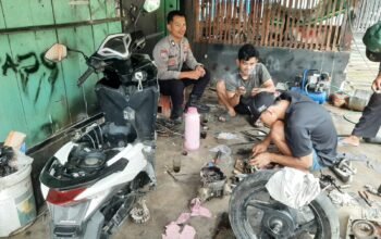 Sambang Humanis ke Bengkel, Polsek Pasawahan Perkuat Kamtibmas dan Edukasi Masyarakat