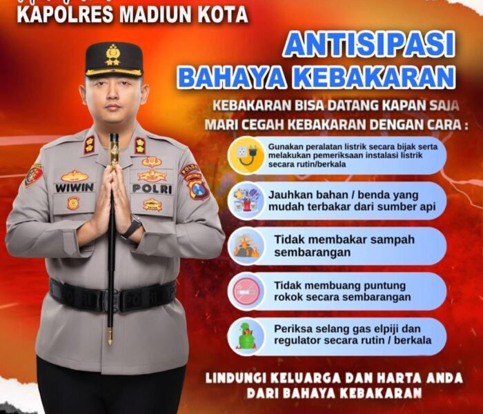 Kapolres Madiun Kota AKBP Wiwin Junianto Tegaskan Kewaspadaan Total Antisipasi Bahaya Kebakaran