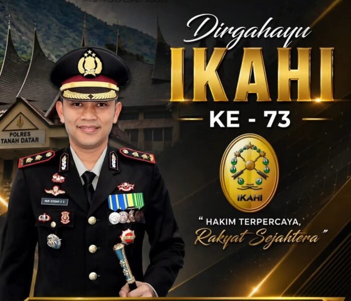 Sinergi Penegak Hukum: Kapolres Tanah Datar Beri Ucapan Selamat HUT IKAHI Ke-73