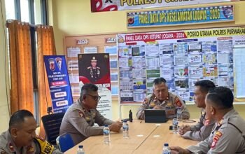 Jelang Potensi Unjuk Rasa, Polres Purwakarta Matangkan Kesiapan Dalmas Rayonisasi Purwasuka