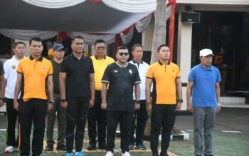 Hari Keselamatan Kesehatan Kerja Polres Sukabumi Dan Forkopimda Gelar Olah Raga Bersama Sekda H. Ade Suryaman, S.H., M.M.,