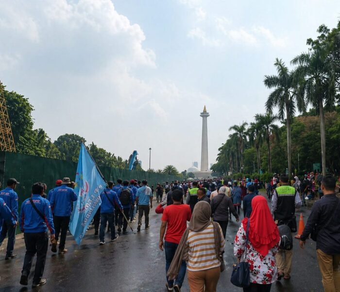 May Day 2026 di Monas: Aksi Buruh Berbalut Pesta Rakyat
