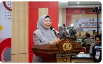 Silaturahmi Idul Adha, Polres Purwakarta Kenalkan Kasi Humas Baru ke Media