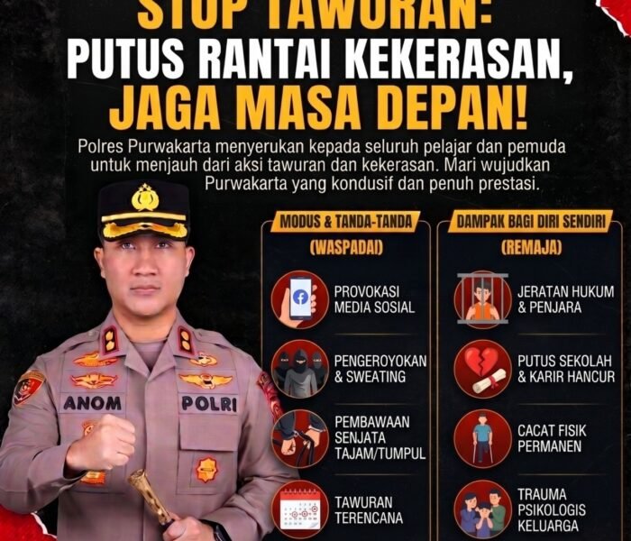 Stop Tawuran, Jaga Masa Depan: Polres Purwakarta Ajak Generasi Muda Tolak Kekerasan dan Bijak Bermedia Sosial
