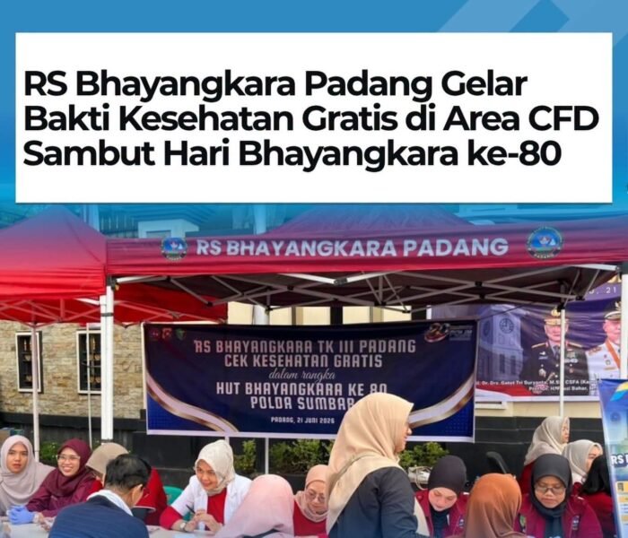 Sambut Hari Bhayangkara, Polda Sumbar Gelar Pemeriksaan Kesehatan Gratis
