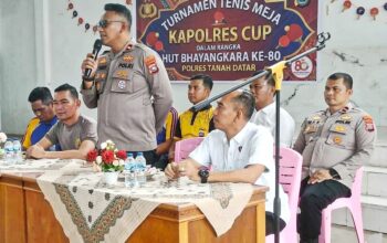 Sambut Hari Bhayangkara, Kapolres Tanah Datar Gelar Turnamen Tenis Meja Kapolres Cup 2026