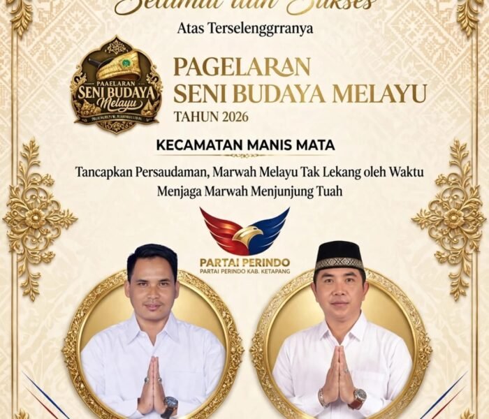 Sukseskan Pagelaran Seni Budaya Melayu 2026, Perindo Ketapang: Tancapkan Persaudaraan, Jaga Marwah Melayu Tak Lekang Oleh Waktu