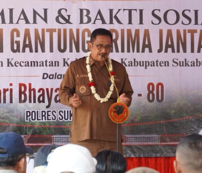 Peresmian Jembatan Gantung Prima Jatake Bupati Sukabumi Drs. H. Asep Japar, M.M., Mendukung Akses Jalan Perekonomian Masarakat