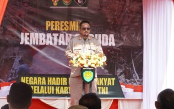 Peresmian Jembatan Garuda Suci Bupati Sukabumi Drs. H. Asep Japar, M.M., Apresiasi Kemanggungalan TNI