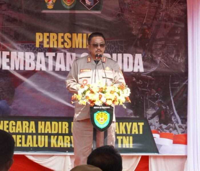 Peresmian Jembatan Garuda Suci Bupati Sukabumi Drs. H. Asep Japar, M.M., Apresiasi Kemanggungalan TNI