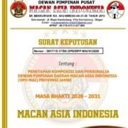 SK DPD Macan Asia Jambi Resmi Turun, Siap Kawal Program Presiden Prabowo