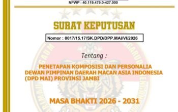 SK DPD Macan Asia Jambi Resmi Turun, Siap Kawal Program Presiden Prabowo