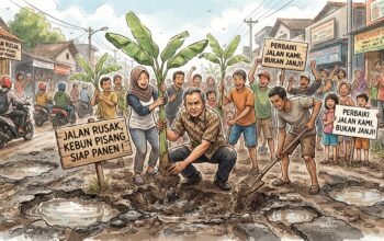 Warga Tanam Pohon Pisang, Kadis PUPR Orlanda dan Sekda Angkat Bicara