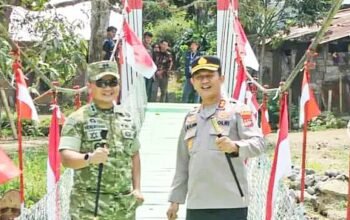 Semangat Sinergi TNI dan Polri Kabupaten Tanah Datar Sukseskan Jembatan dan Air Bersih