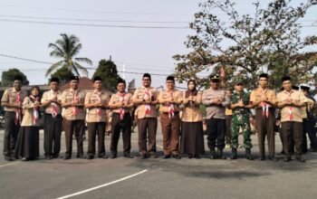 Semarak Hari Pramuka, Polri Bersama TNI dan Unsur Pemerintahan Hadiri Upacara di Sukatani