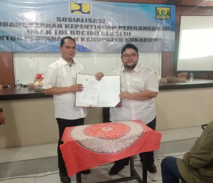 Sosialisasi Pengadaan Tanah Tambahan Untuk Proyek Jalan Tol Bocimi Sesi II dan Sesi III Cicurug Ci Bolang Cisaat