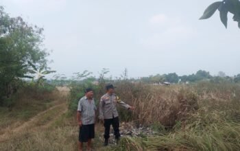 Cegah Kebakaran, Bhabinkamtibmas Polsek Campaka Imbau Warga Tidak Bakar Sampah Sembarangan