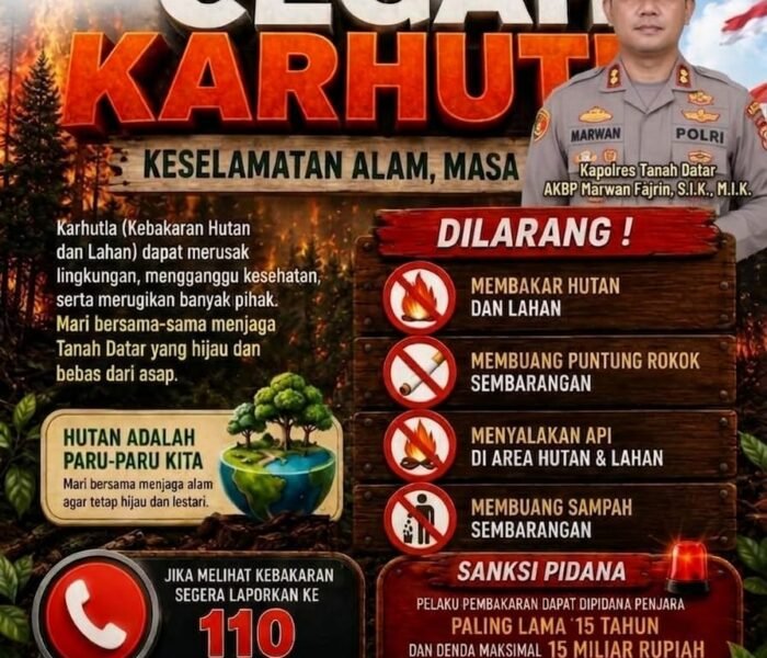 Cegah Karhutla, Polres Tanah Datar Larang Keras Buka Lahan dengan Membakar