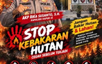 Polsek Kapur IX Gencarkan Himbauan Stop Bakar Hutan dan Lahan, Edukasi Masyarakat Cegah Karhutla