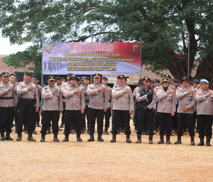 Asah Kesiapsiagaan, Sispamkota Purwasuka Perkuat Sinergi Hadapi Gangguan Keamanan