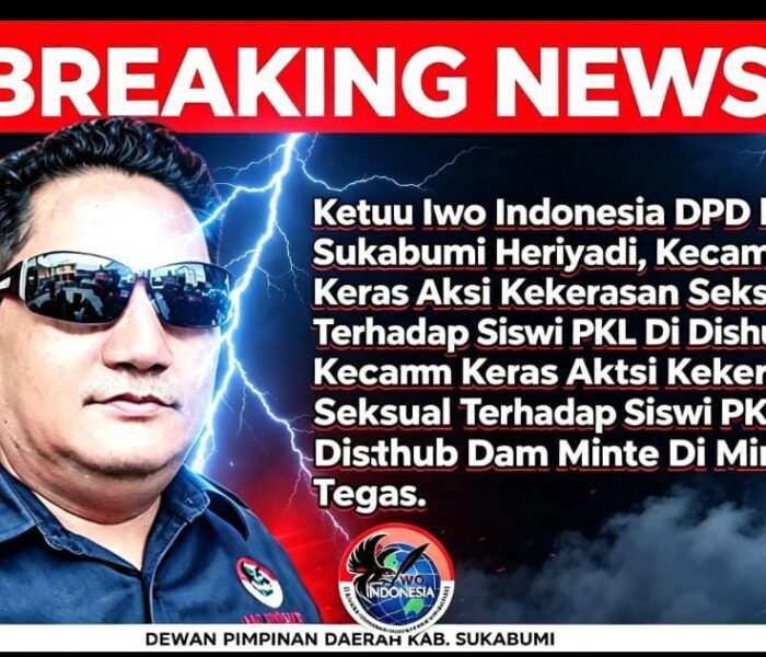Kecam Keras Aksi Kekerasan Seksual Terhadap Siswi PKL, Ketua IWO Indonesia DPD Sukabumi “Dishub Jadi Momok Bagi Siwi PKL”*