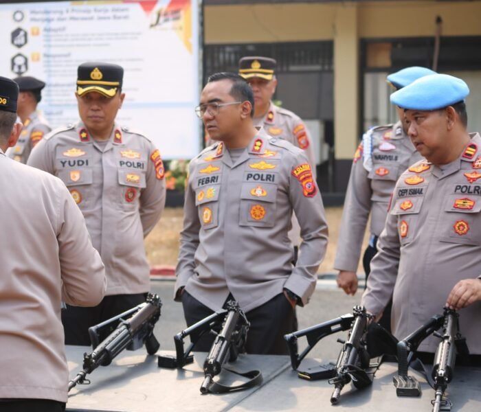Pastikan Senpi Dinas Tertib dan Terawasi, Propam Polres Purwakarta Gelar Pemeriksaan Berkala