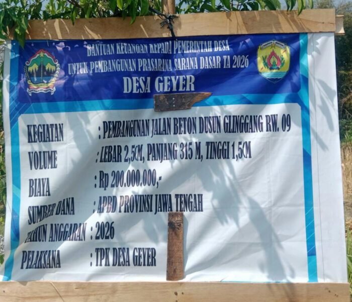 Cor Beton Glinggang Rp200 Juta Disorot, Warga Desak APH Turun Tangan