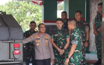 Perkuat Sinergitas TNI-Polri, Kapolres Purwakarta Silaturahmi ke Yonarmed 9/Pasopati