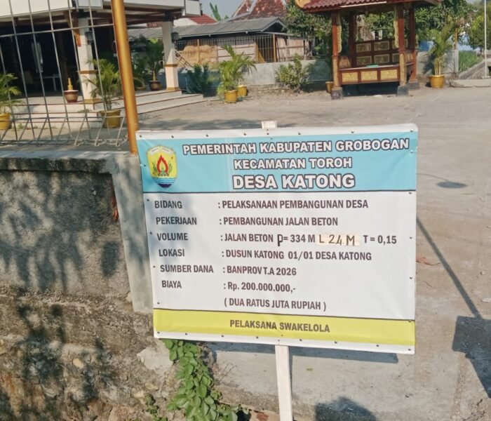 BANPROV Rp200 JUTA DISOROT, JALAN BETON KATONG DIDUGA BERMASALAH