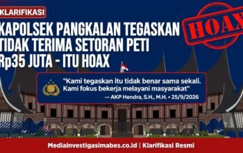 Kapolsek Pangkalan AKP Hendra Tegaskan Tidak Terima Setoran PETI, itu Hoax